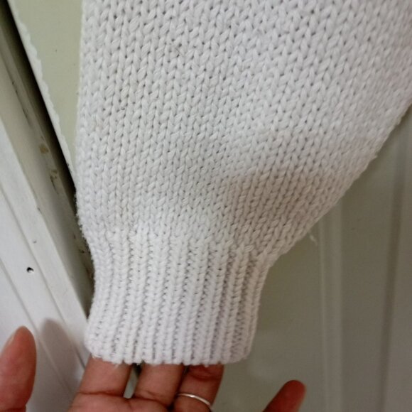 Vintage Basket Of Yarn 90s Sweater Womens L Floral Design Bohemia Boho - Picture 4 of 12